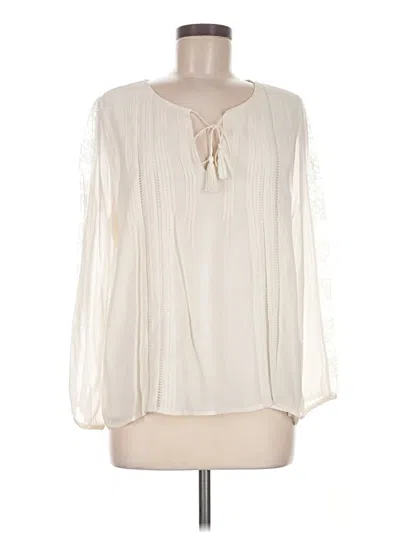 Pre-owned Joie Long Sleeve Blouse In Ivory