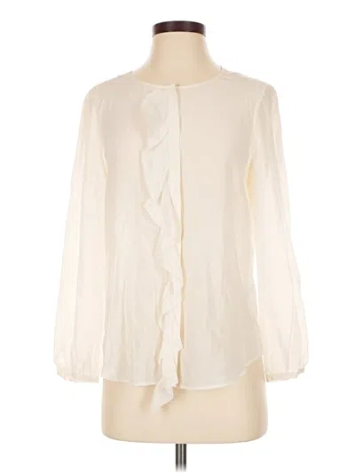 Pre-owned Joie Long Sleeve Blouse In Ivory