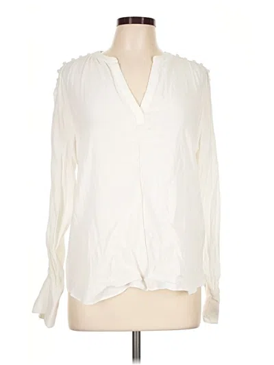 Pre-owned Joie Long Sleeve Blouse In Ivory