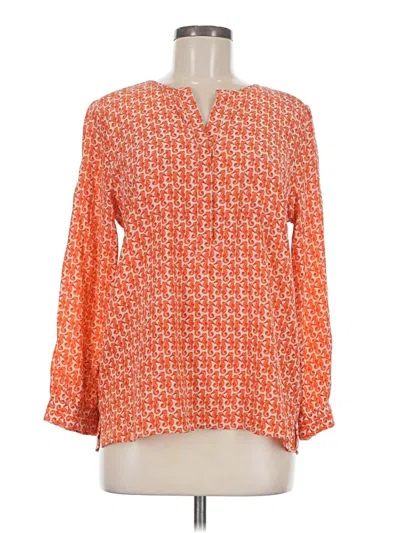 Pre-owned Joie Long Sleeve Blouse In Orange