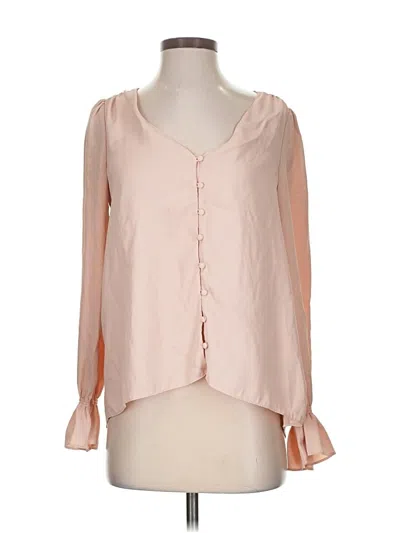 Pre-owned Joie Long Sleeve Blouse In Pink