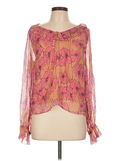 Pre-owned Joie Long Sleeve Blouse In Pink