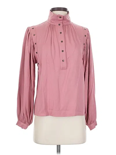 Pre-owned Joie Long Sleeve Blouse In Pink