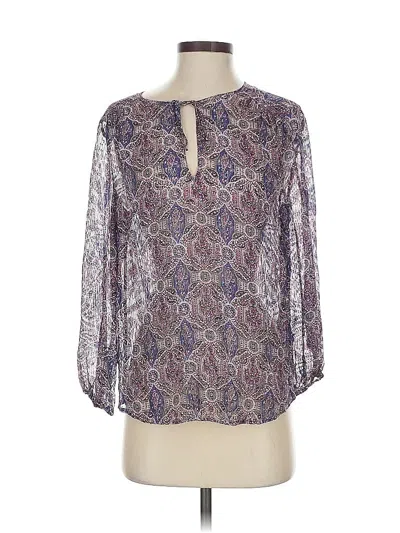 Pre-owned Joie Long Sleeve Blouse In Purple