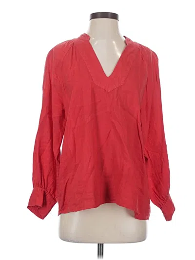 Pre-owned Joie Long Sleeve Blouse In Red