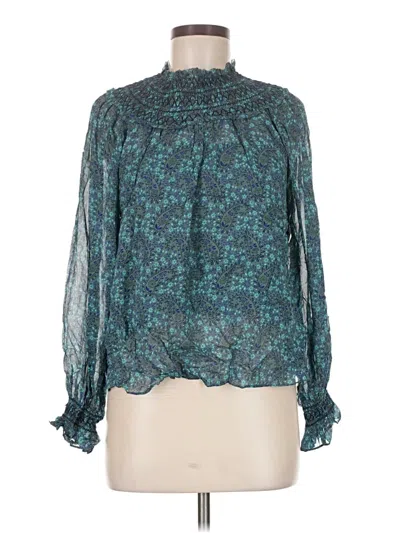 Pre-owned Joie Long Sleeve Blouse In Teal