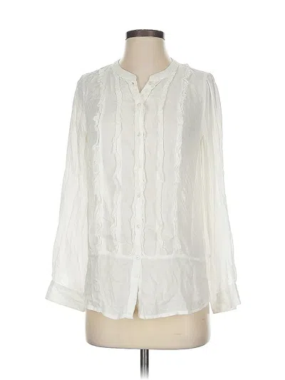 Pre-owned Joie Long Sleeve Blouse In White