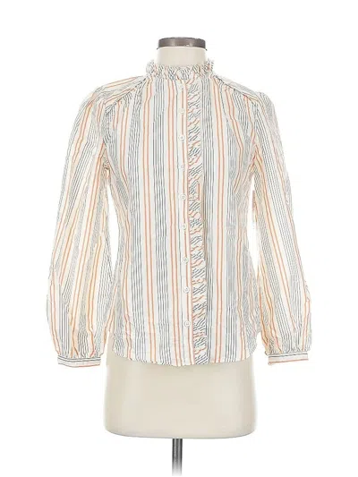 Pre-owned Joie Long Sleeve Blouse In White
