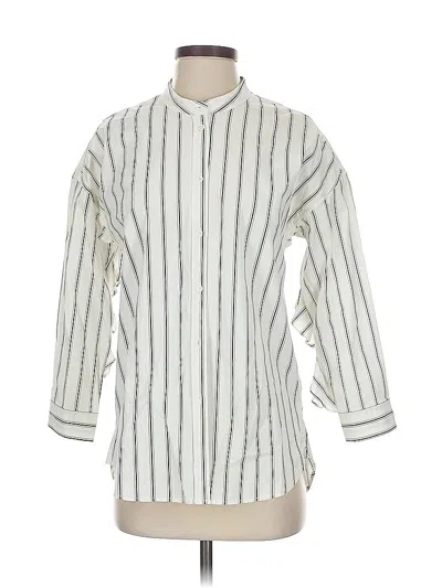 Pre-owned Joie Long Sleeve Blouse In White