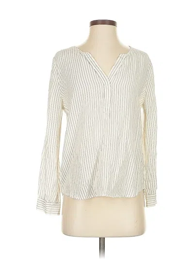 Pre-owned Joie Long Sleeve Blouse In White