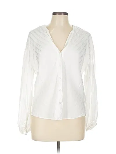 Pre-owned Joie Long Sleeve Blouse In White