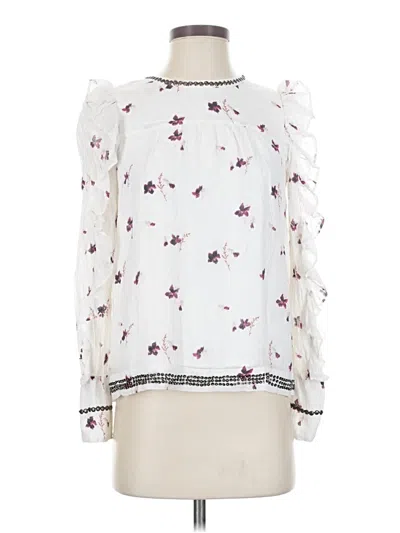 Pre-owned Joie Long Sleeve Blouse In White