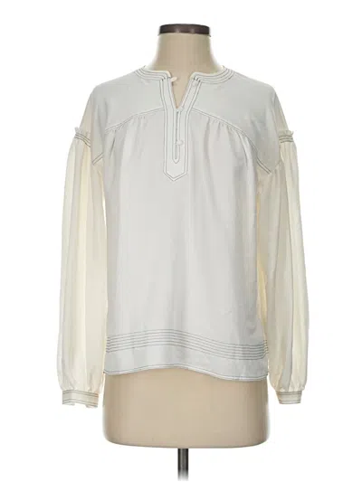 Pre-owned Joie Long Sleeve Blouse In White