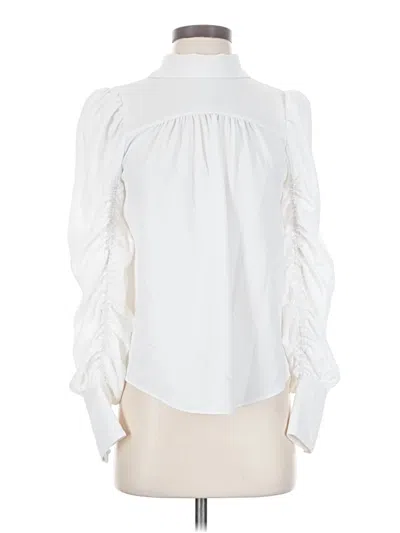 Pre-owned Joie Long Sleeve Blouse In White
