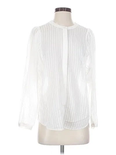 Pre-owned Joie Long Sleeve Blouse In White