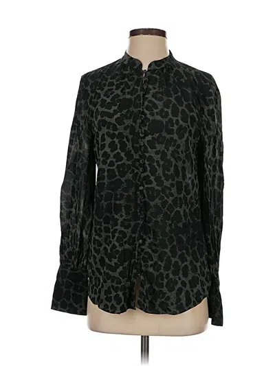Pre-owned Joie Long Sleeve Button Down Shirt In Black