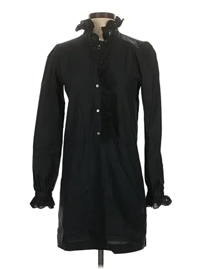 Pre-owned Joie Long Sleeve Button Down Shirt In Black