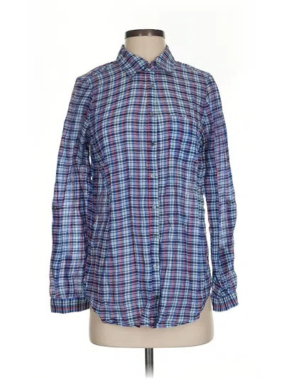 Pre-owned Joie Long Sleeve Button Down Shirt In Blue