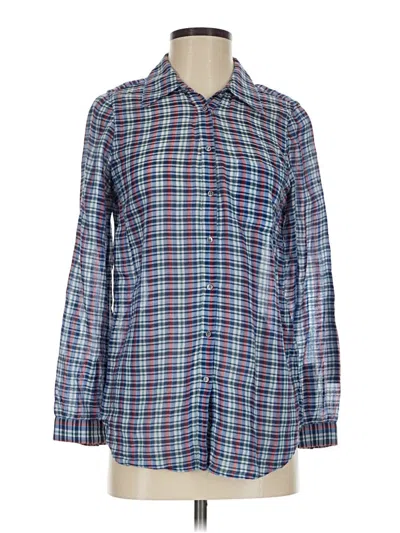 Pre-owned Joie Long Sleeve Button Down Shirt In Blue