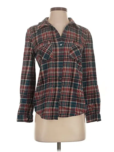 Pre-owned Joie Long Sleeve Button Down Shirt In Brown