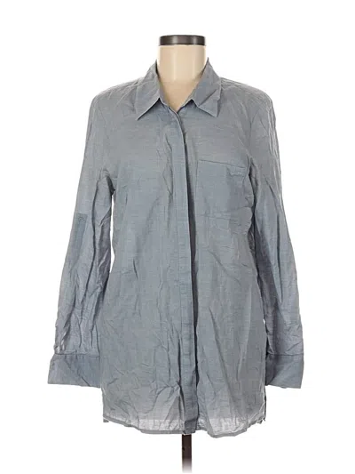 Pre-owned Joie Long Sleeve Button Down Shirt In Gray