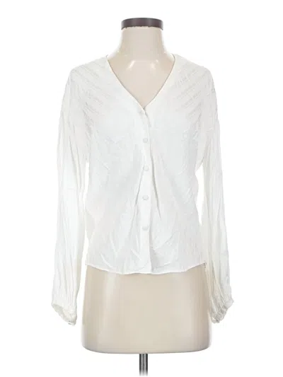 Pre-owned Joie Long Sleeve Henley Shirt In White