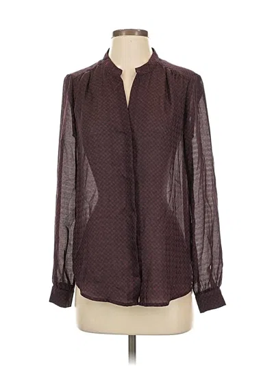 Pre-owned Joie Long Sleeve T-shirt In Burgundy