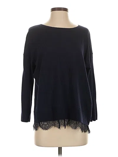 Pre-owned Joie Long Sleeve Top Black Boatneck Tops