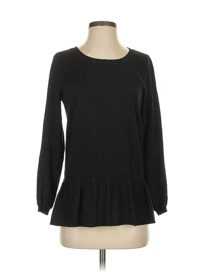 Pre-owned Joie Long Sleeve Top Black Crew Neck Tops