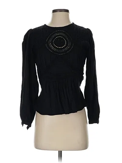 Pre-owned Joie Long Sleeve T-shirt In Black
