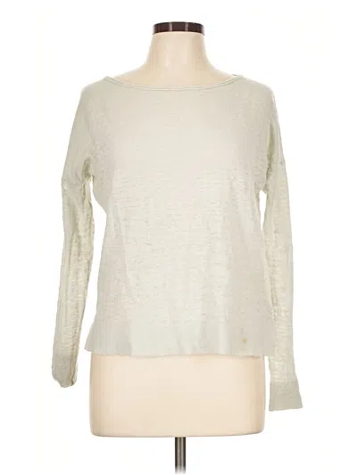 Pre-owned Joie Long Sleeve T-shirt In Ivory