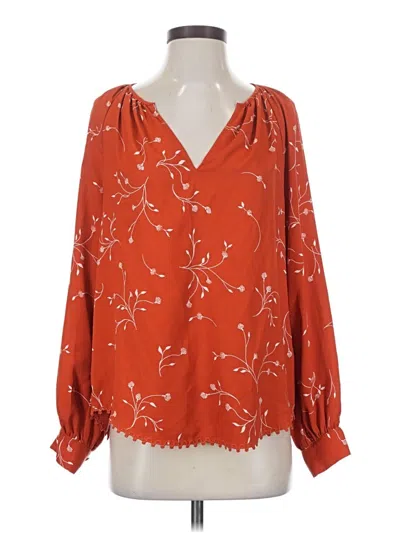 Pre-owned Joie Long Sleeve T-shirt In Orange