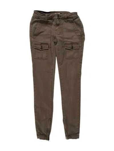 Pre-owned Joie Low-rise Skinny Leg Jeans In Green