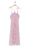 Joie Lyall Shirred Silk Gown In Multi