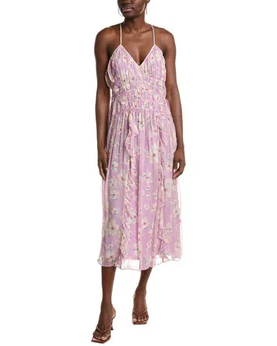 Joie Lyall Silk Midi Dress In Purple