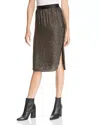 Joie Malloren Pyramid Stud Sequins Skirt In Gold