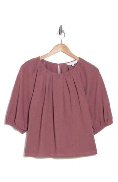 Joie Marina Pleated Top In Rose Brown