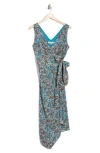 Joie Mercedes Sleeveless Side Tie Dress In Gray