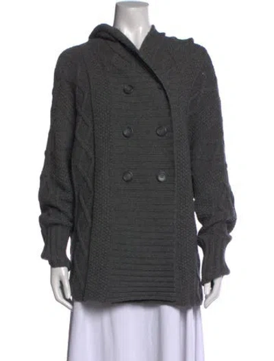 Pre-owned Joie Merino Wool Open Front Sweater In Grey