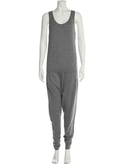Pre-owned Joie Merino Wool Scoop Neck Jumpsuit W/ Tags In Gray