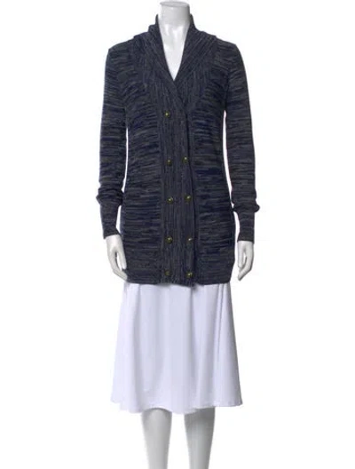 Pre-owned Joie Merino Wool Striped Sweater In Black