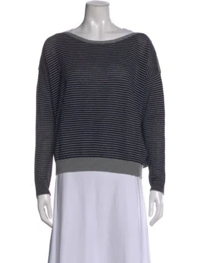 Pre-owned Joie Merino Wool Striped Sweater In Multi
