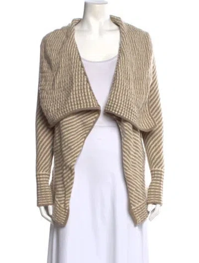 Pre-owned Joie Merino Wool Striped Sweater In Neutral