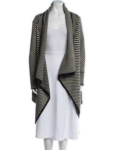 Pre-owned Joie Merino Wool Striped Sweater In Neutral