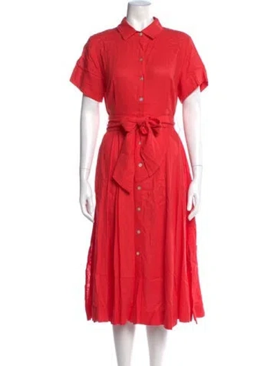 Pre-owned Joie Midi Length Dress In Red