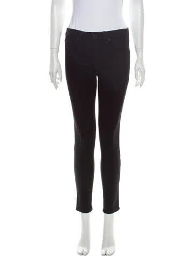 Pre-owned Joie Mid-rise Skinny Leg Jeans In Black