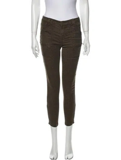 Pre-owned Joie Mid-rise Skinny Leg Jeans In Green