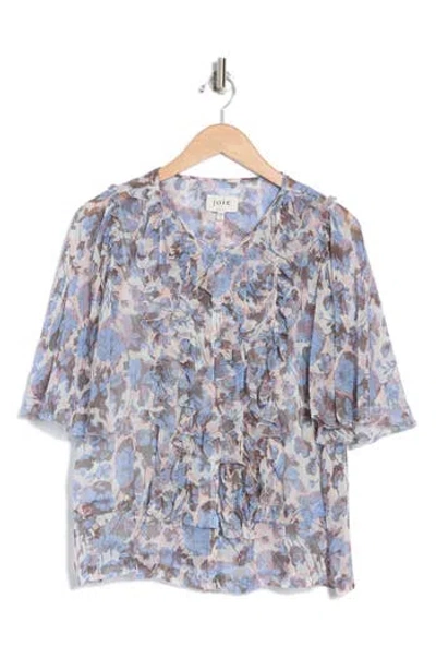 Joie Mikayla Silk Flutter Sleeve Top In English Manor Multi