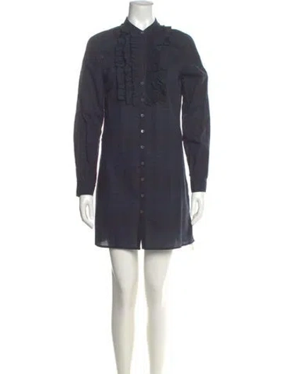 Pre-owned Joie Mini Dress In Blue