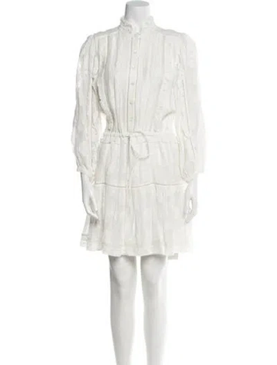 Pre-owned Joie Mock Neck Mini Dress W/ Tags In White